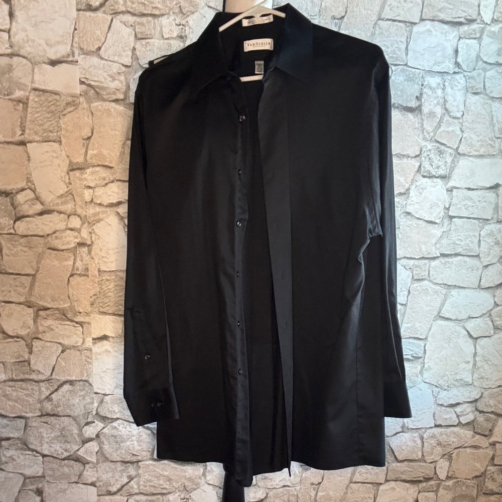 Van Heusen Black Dress Shirt